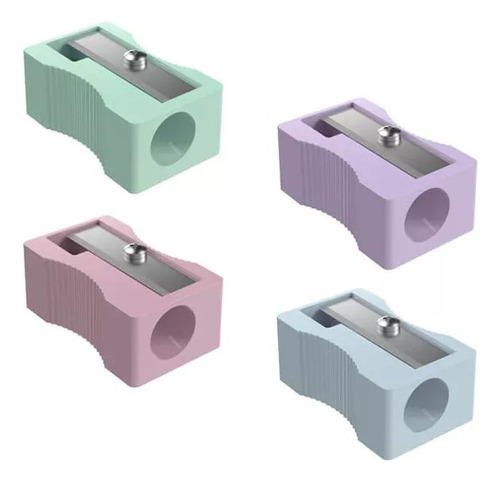 Sacapuntas Filgo Block Pote X 72 Unidades Color Pastel Violeta- Pastel Celeste- Pastel Verde- Pastel Rosa