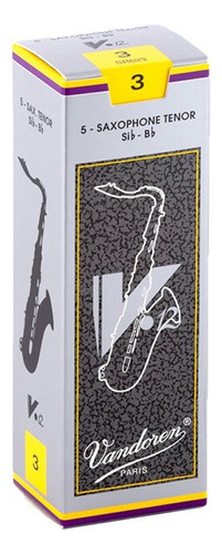 Palheta V.12 Para Sax Tenor Com 5 Vandoren
