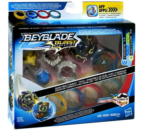 Pack Beyblade Switchstrike Quad Ring De Combate