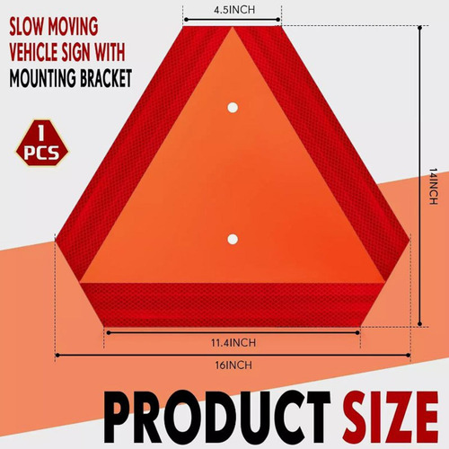 Letrero Triangular Para VehĂculos De Movimiento Lento,