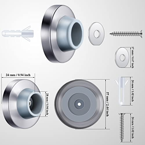 Protector De Puerta De Acero Inoxidable Con Tope De Pared -