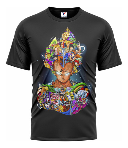 Playera Estilo Goku Anime Dragon Ball,  100% Algodón