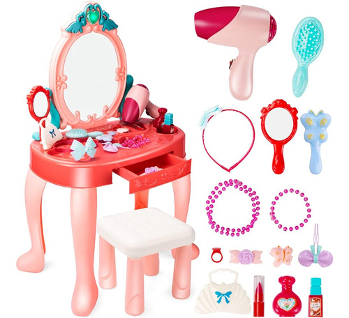 ~? Toddler Vanity Set Kids Toy Vanity Table Para Niñas Peque