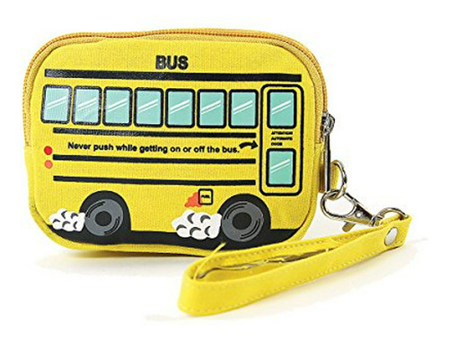 Monedero De Lona Autobús Escolar Amarillo