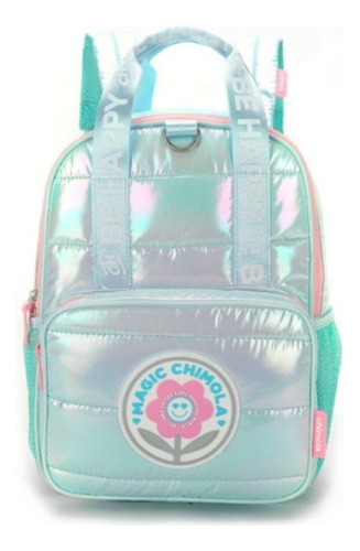 Mochila Espalda 12 Puffer Rainbow Color Verde