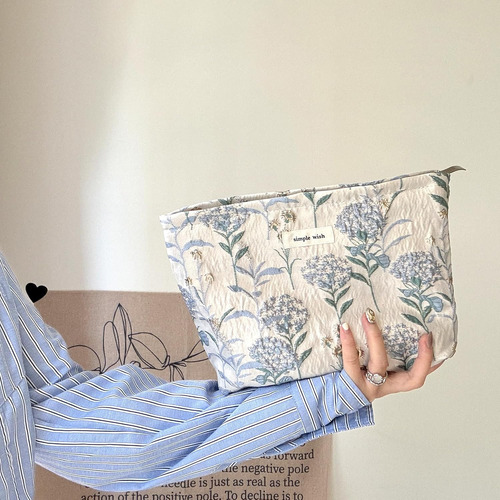 Bolsa De Maquillaje De Lona Con Cremallera