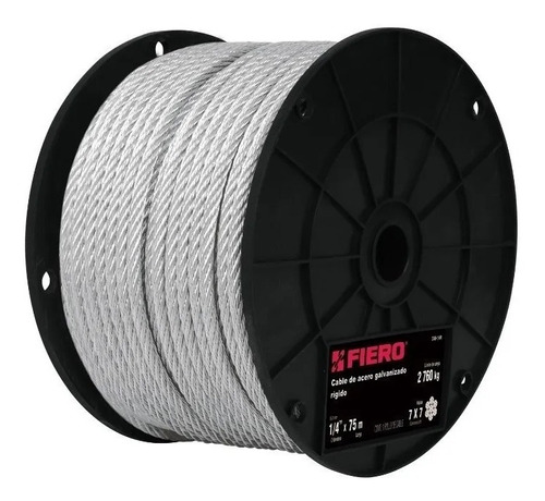 Rollo Linga Cable De Acero Fiero 3/16 4.7mm 75 Metros Lnf