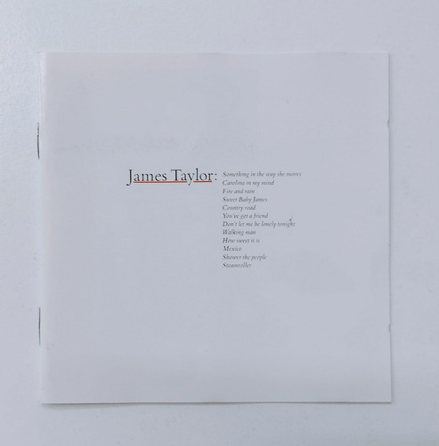 Cd James Taylor Greatest Hits Importado