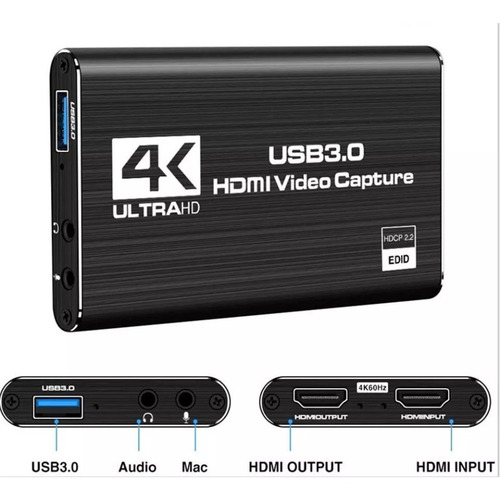 Capturador Video Hdmi Usb 3.0 4k Windows Mac Linux Micrófono