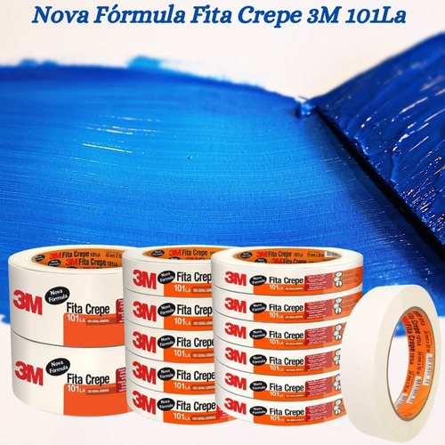 Imagem 4 de 6 de Fita Crepe Larga Com 36 Rolos De 48mm X 50m 3m