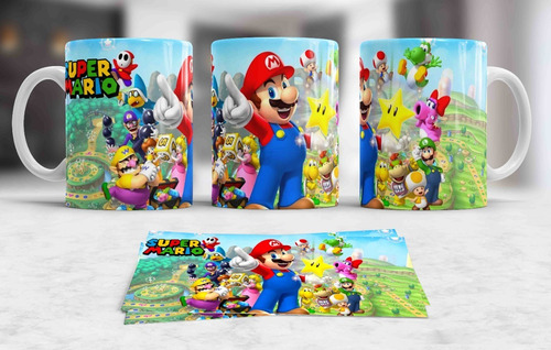 Plantillas Psd Tazones Super Mario Bros + Arcade Png