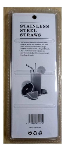 Pajitas Sorbitos Acero Inoxidable + Limpiador Multihogar Uy