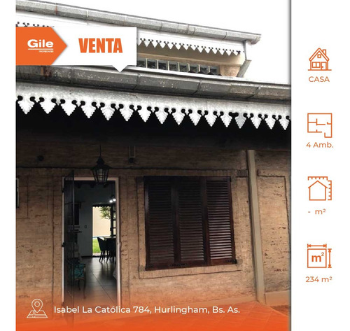  Venta Casa Hurlingham 4 Ambientes - Gile Propiedades