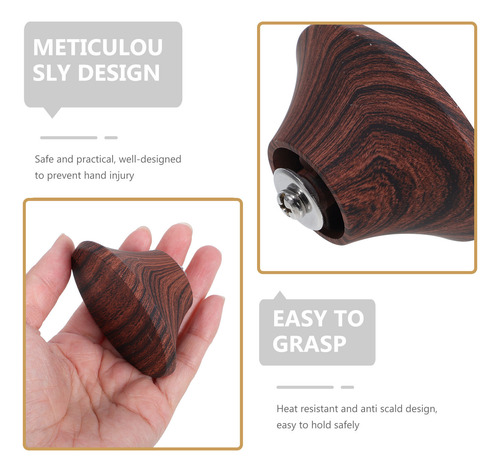 Pomo De Repuesto Para Tapa De Olla Con Forma De Madera Granu