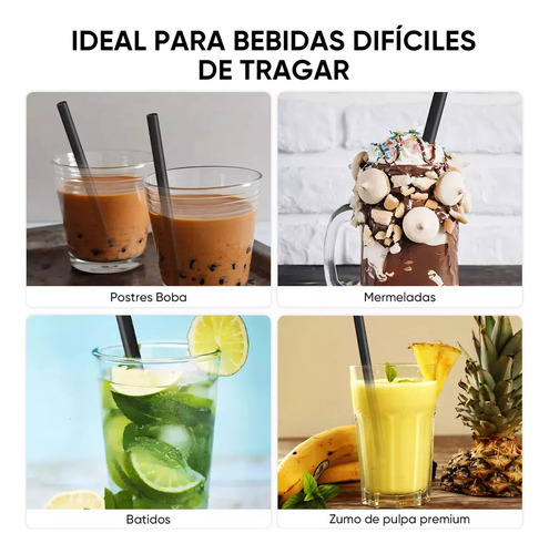 T, 300 Pajitas Tapioca Biodegradables A Base Plantas