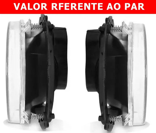 Imagem 4 de 8 de Par Farol Dianteiro Fusca Passat Kombi Lente Raiada