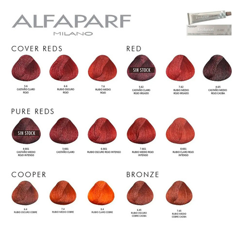 Kit Combo Tintura Alfaparf Evolution X 50 U Coloración Color