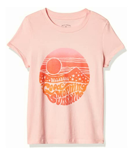 Billabong Camiseta Gráfica Para Mujer, Sol De Lluvia Rosa,