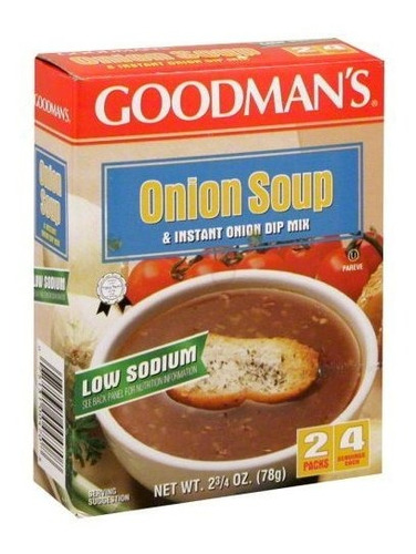 Goodmans Baja En Sodio Sopa De Cebolla Y Dip Mix 2,75 Oz - P