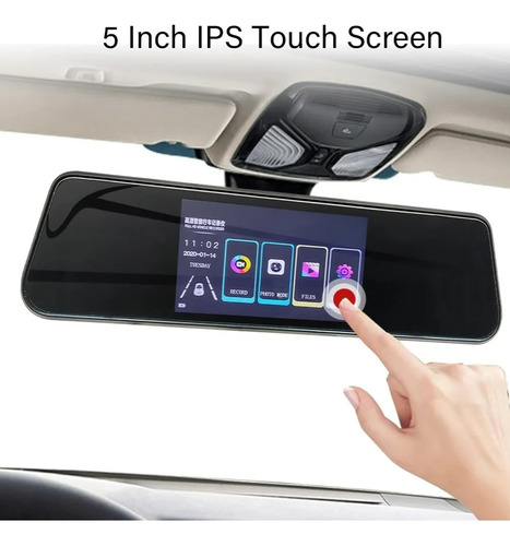 Frontal Espejo Retrovisor Cámara De Auto + Cámara Retroceso