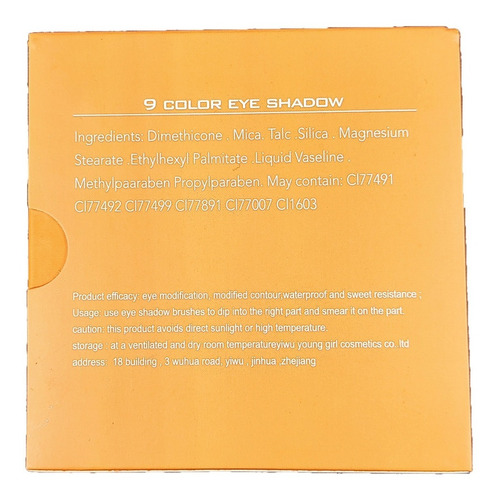 Sombras De Ojos Paleta Con 9 Diferentes Tonos Shadow