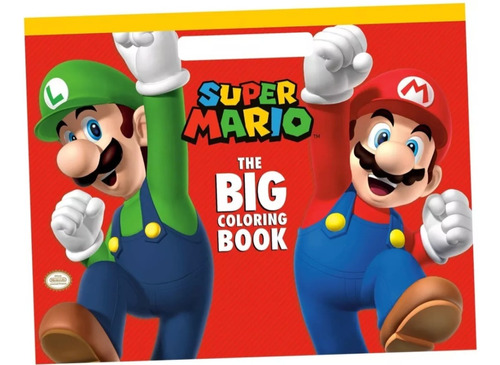Super Mario Bros Libro Colorear Jumbo Peach Bowser Toad Luig