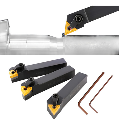 Juego De 3 Herramientas De Torno Cnc Metal Indexable 16 Mm
