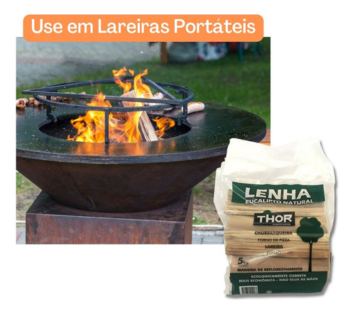 Kit Forno De Pizza 2 Lenha Thor Ecologica Solta Pouca Fumaça