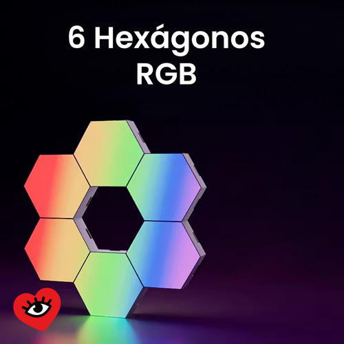 Combo Tira Luz Led 5050 + Luz Led Modular Hexagonal Rgb