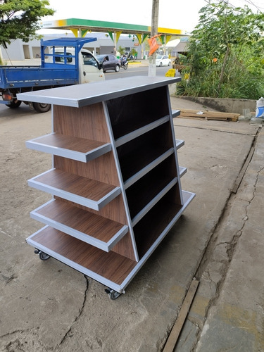 Gondola Central Em Mdf Expositor Para Produtos