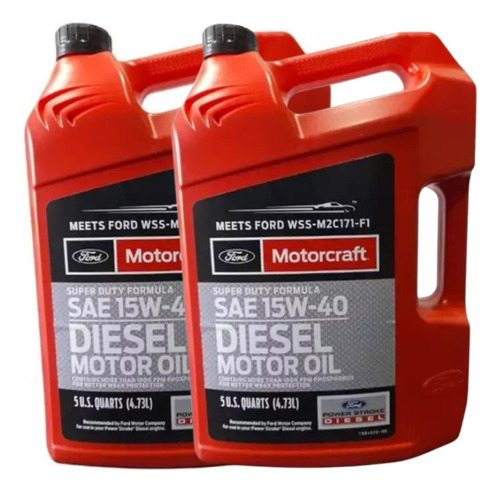 Aceite 15w40 Motorcraft Ford Diesel Super Duty 4.73lts  X2