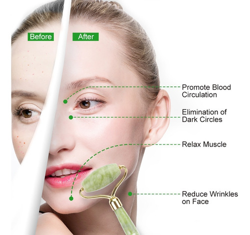 Imagen 2 de 3 de Piedra De Jade Facial Para Masajes