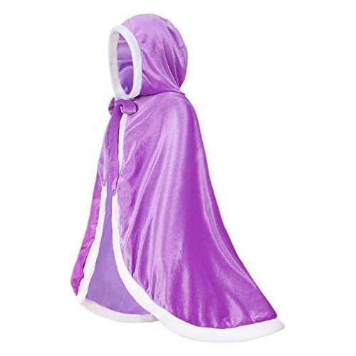 Capa De Princesa De Piel Capucha Niñas, Capa De Niñas...