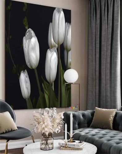 Cuadros Modernos Decorativos 0,90 X 0,60 Tulipanes 2