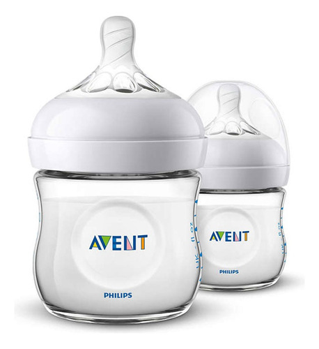 Biberón Avent Natural 125ml 2 Pzas Scf030/27 Philips