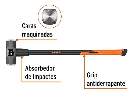 Truper Md-10f Mazo De Martillos, 36 Mango De Fibra De Vidri