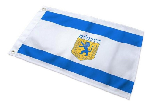 Bandeira De Jerusalém Oficial - 90 X 150 Cm