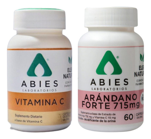 Pack Arándano Forte + Vitamina C Infección Urinaria Caps