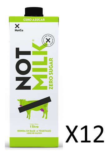 Notmilk Zero X12und 100%vegetal - L a $16000