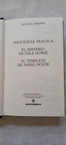 A. Christie Xvii: Inocencia Trágica Y Dos Más