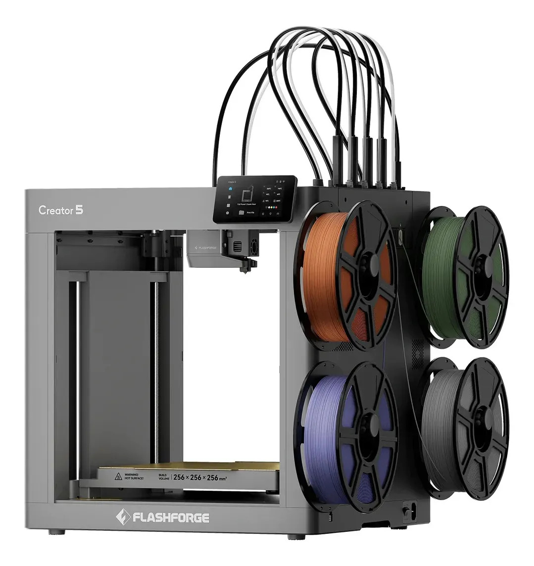 Impressora 3d Flashforge Creator 5 Com 4 Bicos Multicolor Cinza