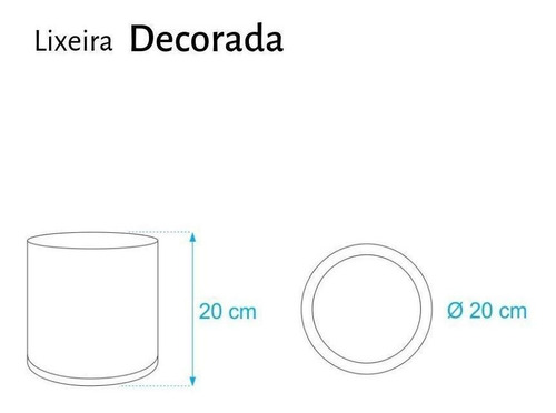 Imagem 2 de 2 de Lixeira Decorada Bege Com Borboleta Amarela