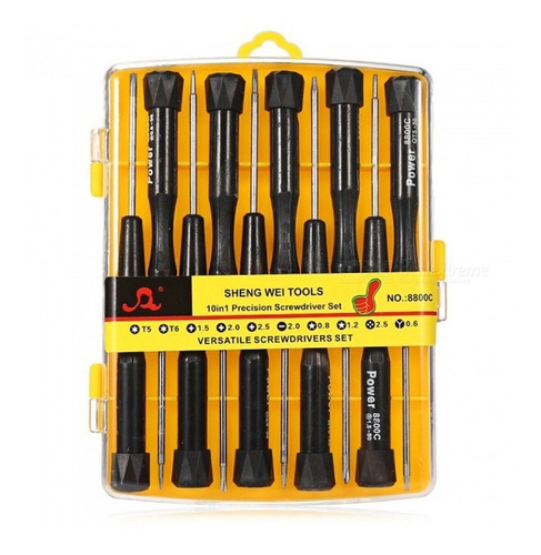 Kit 10 Desarmador Celular Tablet Magnético Torx Pentalobe