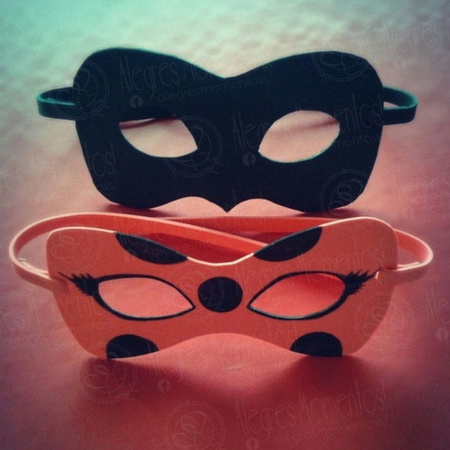 Antifaz Ladybug & Chat Noir Souvenir X 25 Unidades