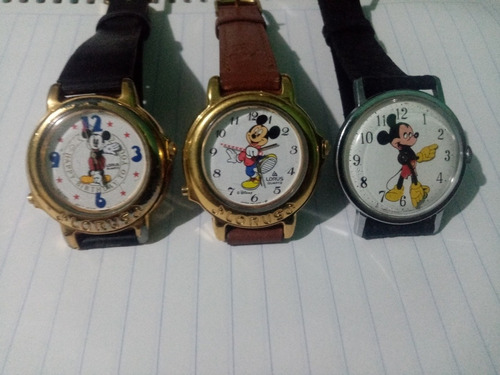 3 Relojes Mickey Mousse Vintage