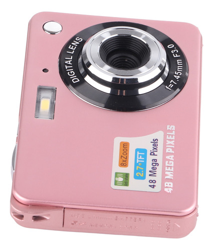 Cámara De Vídeo Digital 4k Rosa, 48 Mp, Pantalla Lcd De 2,7