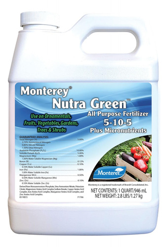 Monterey Concentrado Nutra Green 5-10-5 + Micronutrientes De