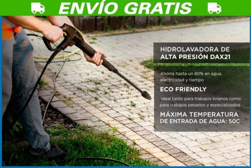 Imagen 9 de 10 de Hidrolavadora Daewoo Eco Dax21-150 Con 140bar De Presión Máx