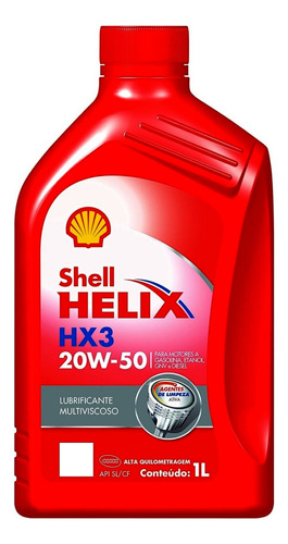 Óleo 20w50 Shell Helix Hx3 Mineral Api Sl 1 Litro