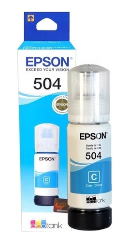 Tinta Epson Cyan T504 Continua L4150/l4160/l6161/l6171/l6191